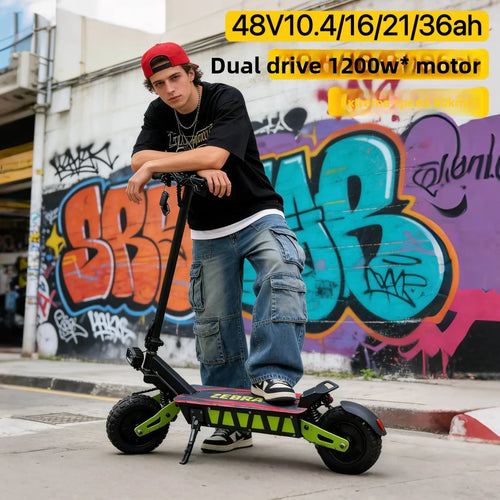11-Inch Off-Road High-Speed Dual-Drive Electric Scooter Foldable 60 km/h 150kg Capacity Tri- Lithium Battery High Quality