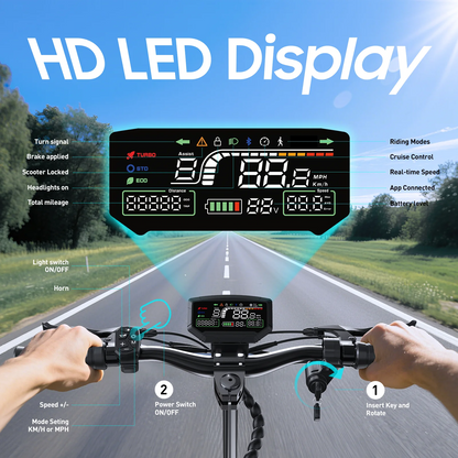 Tufront E3s  Lithium Battery Foldable Waterproof E Scooter 1000W Brushless Motor 48V 20Ah Electric Scooter for Adults