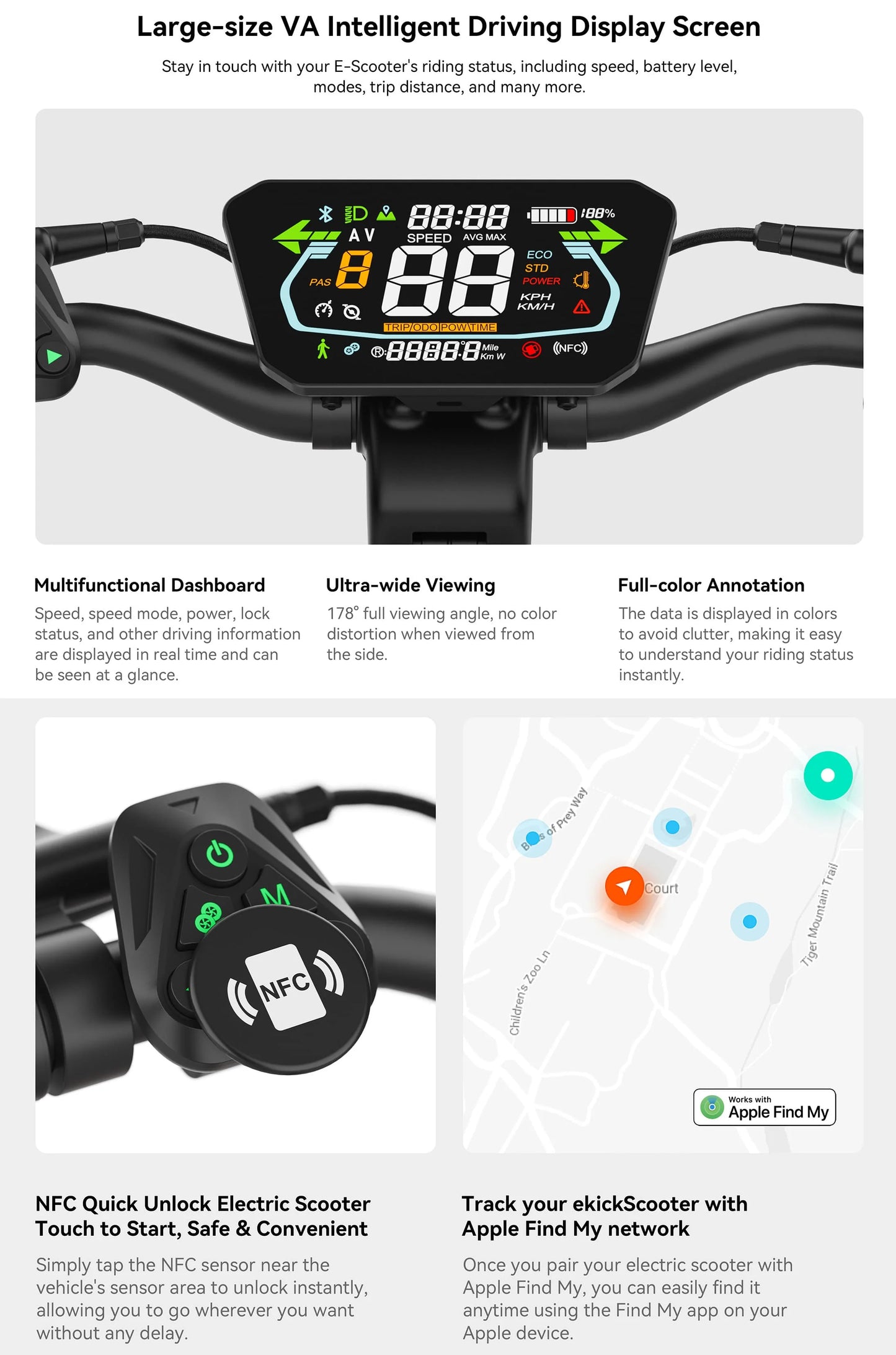 Adult 60V Dual Motor 55.92 Miles Long Range 1776Wh Removable Battery Dual Suspension Commuting Fast Foldable Electric Scooter