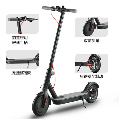 Cross-border Wholesale for Aluminum Alloy Electric Scooter 8.5-inch for Adults Folding Portable Mobility Scooter 20km/h Speed