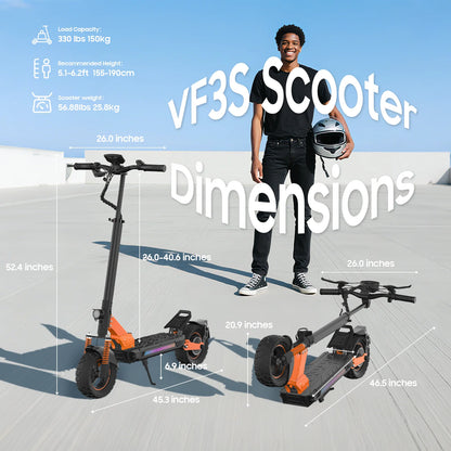 Tufront E3s  Lithium Battery Foldable Waterproof E Scooter 1000W Brushless Motor 48V 20Ah Electric Scooter for Adults