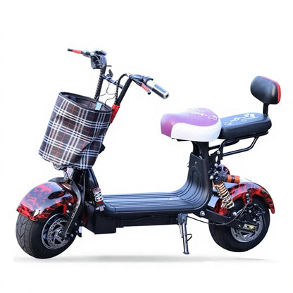 Brushless Electric Bike Folding Scooter for Adult Battery Mobility Scooter Mini Commute Lithium Pedal Adult Two-Wheel Scooter