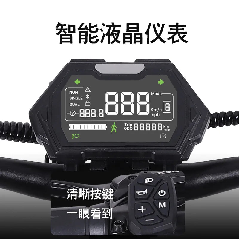 Cross-border Wholesale 6000W Dual-drive Aluminum Alloy Off-road Foldable Adult Long-range Electric Scooter with 75km/h Speed